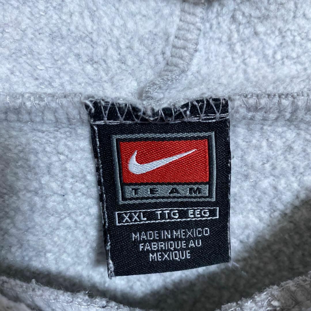 NIKE - NIKE メンズ フーディ パーカー グレー ロゴ フットボール 2XL