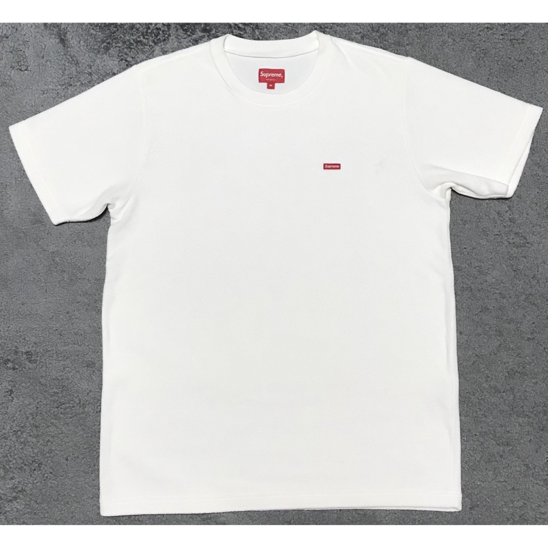 トップスSupreme 2017SS Terry Small Box Logo Tee シュプリーム テリースモールボックスロゴTシャツ 半袖カットソー パイル地 ネイビー サイズL【220514】【新古品】【me04】