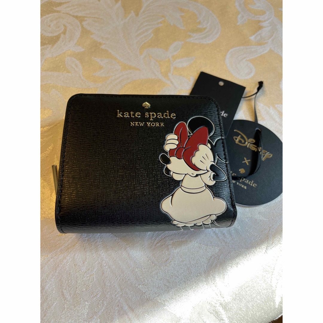 新品 ケイトスペード ディズニー ミニー 折財布 黒-
