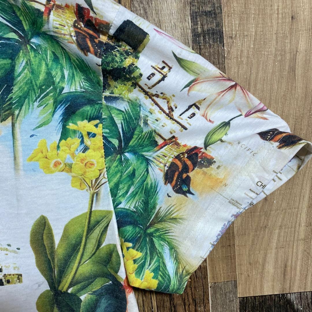 メンズ 半袖Tシャツ 総柄 カラフル 鳥 ビッグシルエットUSA古着 90s メンズ 半袖Tシャツ 総柄 カラフル 鳥 ビッグシルエットUSA 90s