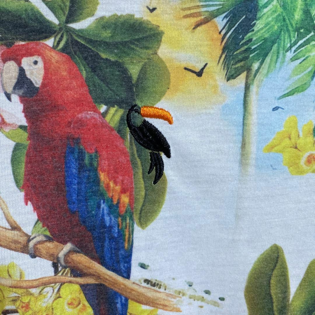 メンズ 半袖Tシャツ 総柄 カラフル 鳥 ビッグシルエットUSA古着 90s メンズ 半袖Tシャツ 総柄 カラフル 鳥 ビッグシルエットUSA 90s