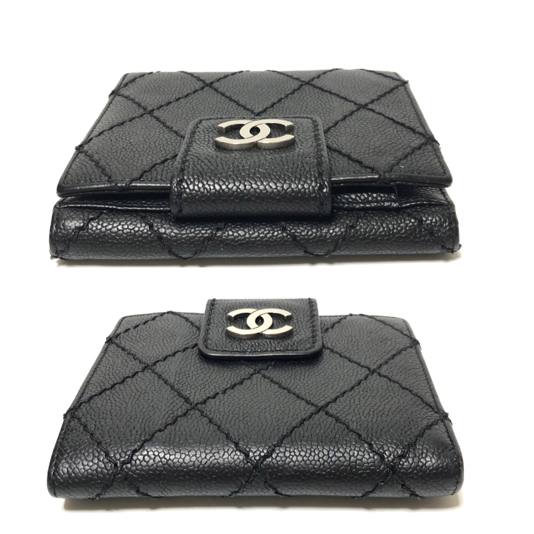 CHANEL - 【美品】CHANEL シャネル ワイルドステッチ 二つ折り財布の