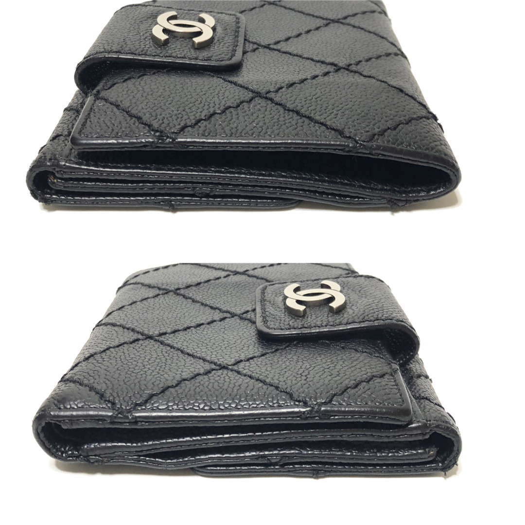 CHANEL - 【美品】CHANEL シャネル ワイルドステッチ 二つ折り財布の