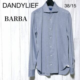 バルバ(BARBA)のBARBA DANDY LIFE ストライプ ワイドカラードレスシャツ 38(シャツ)