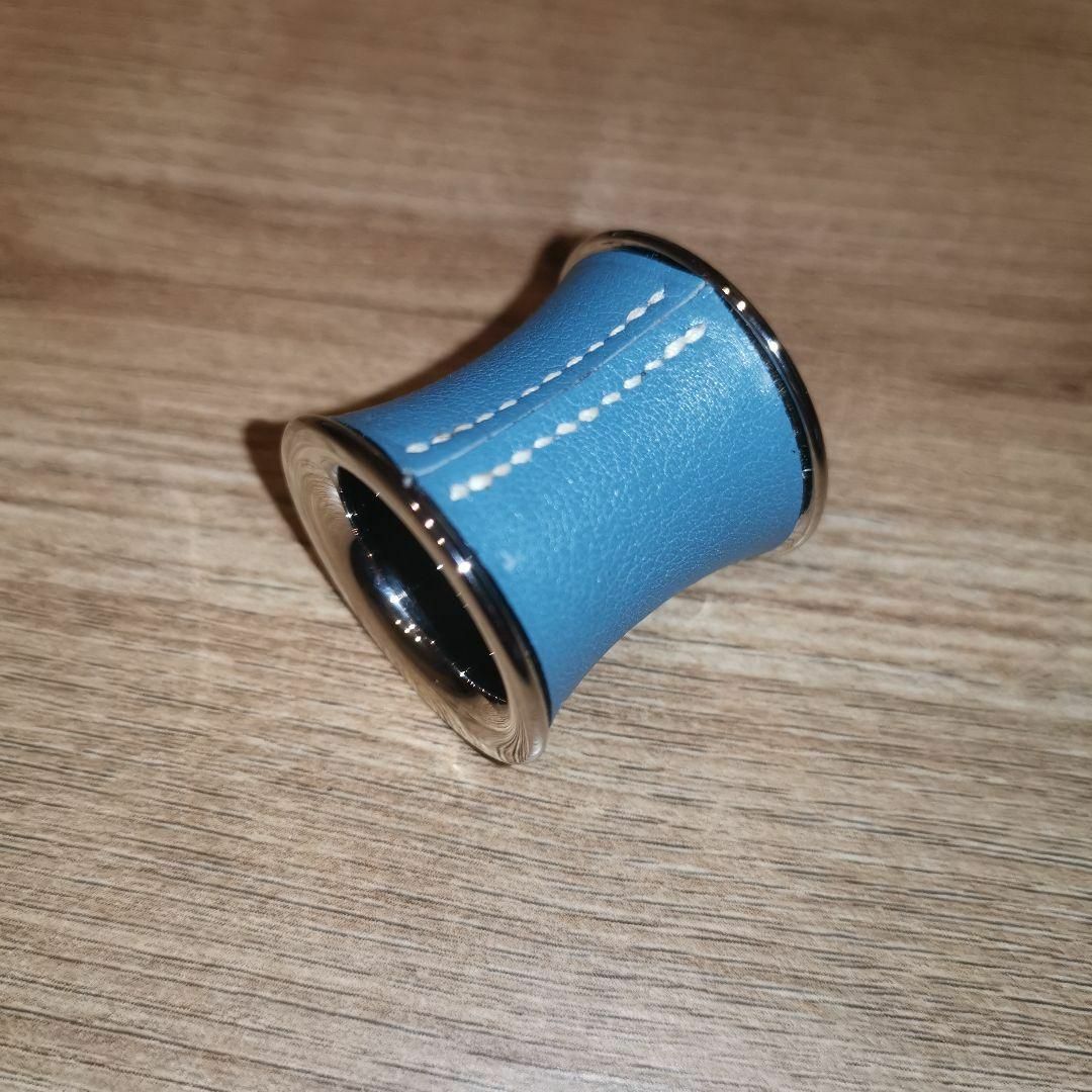 Hermes - 365超美品 エルメス スカーフリング カレ シルバー レザー