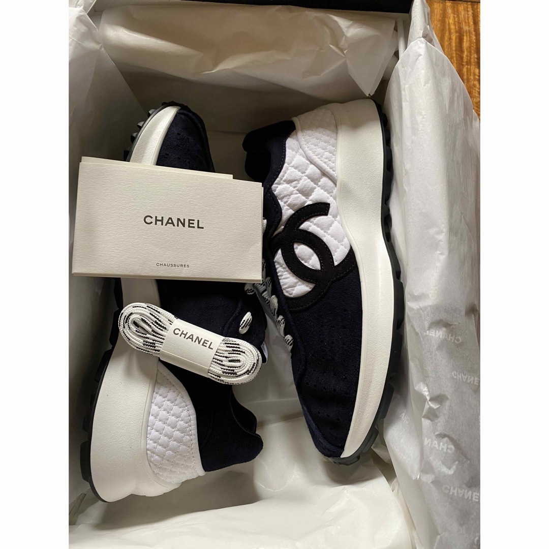 CHANEL 黒 スニーカー   スニーカー