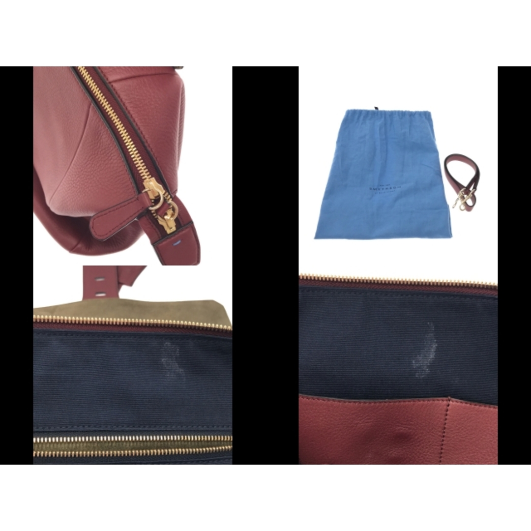 Smythson - スマイソン ハンドバッグ ボルドー レザーの通販 by ブラン