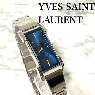 イヴサンローラン(Yves Saint Laurent)の稼動品　イヴサンローラン　ロゴ入りブルー文字盤　腕時計(腕時計)