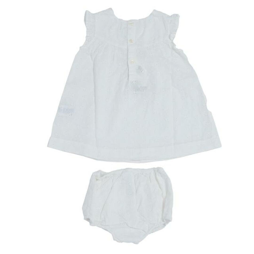 PETIT BATEAU(プチバトー)のPETIT BATEAU（プチバトー）A06RN01 ポプリンワンピース＆ブルマセット Off White キッズ/ベビー/マタニティのベビー服(~85cm)(ワンピース)の商品写真