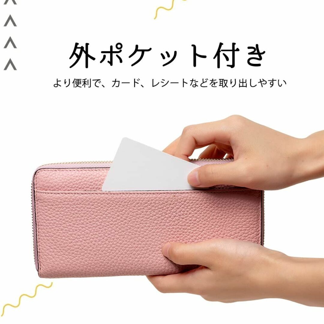 【色:カーキ】[ACLUO] 長財布 レディース 財布 本革 大容量 かわいいリ