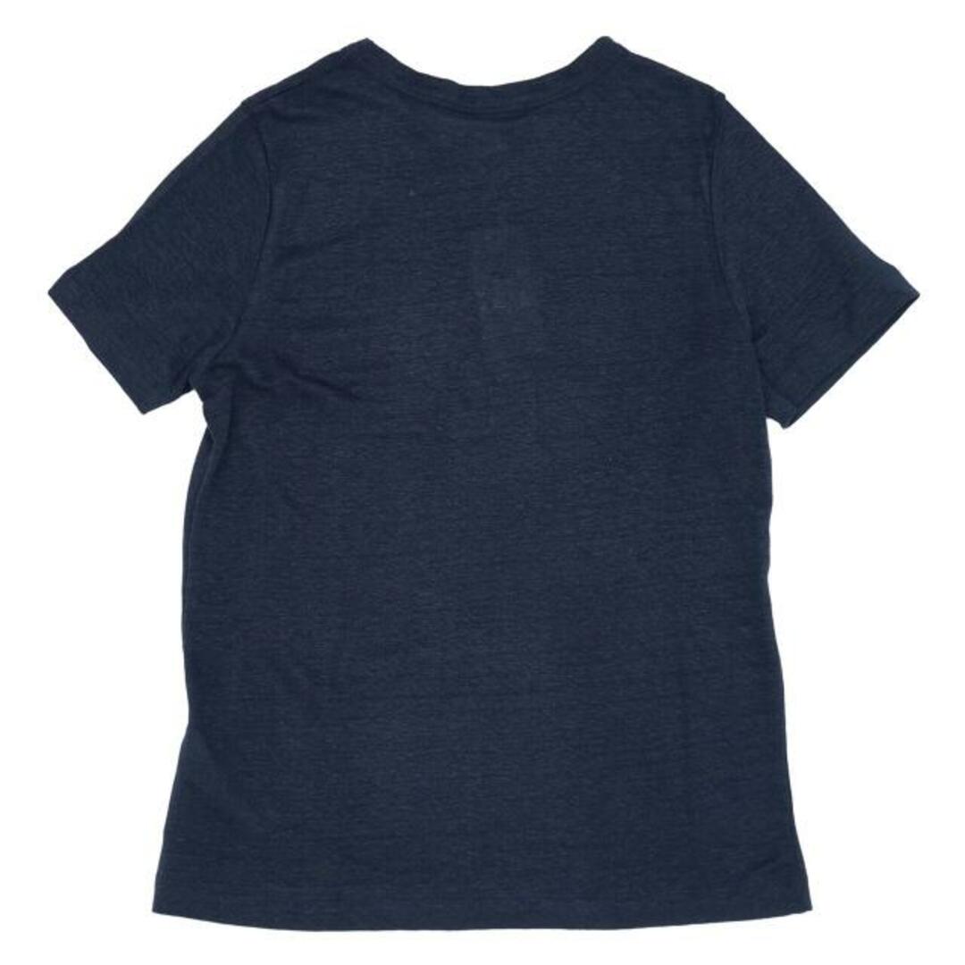 PETIT BATEAU(プチバトー)のPETIT BATEAU（プチバトー）A070F01 リネンクルーネック半袖Ｔシャツ Dark Navy レディースのトップス(Tシャツ(半袖/袖なし))の商品写真