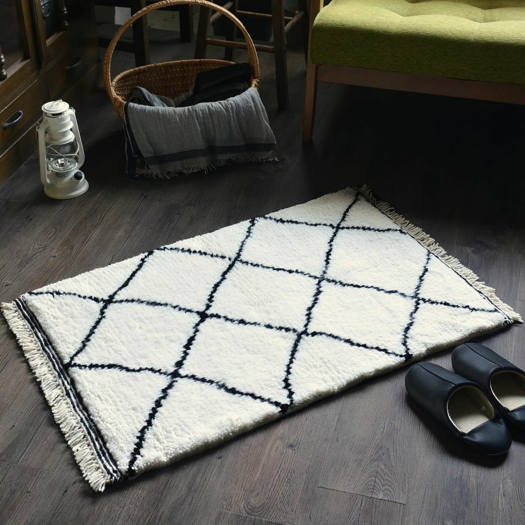 【色: A】ＲＵＧＳ‐ＦＡＣＴＯＲＹ 玄関マット 室内 北欧 ベニワレン 風 ホ