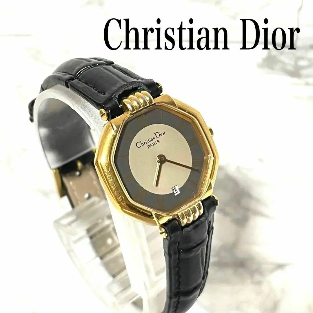 Christian Dior(クリスチャンディオール)の稼動品　クリスチャンディオール　オクタゴン　デイト　腕時計 レディースのファッション小物(腕時計)の商品写真