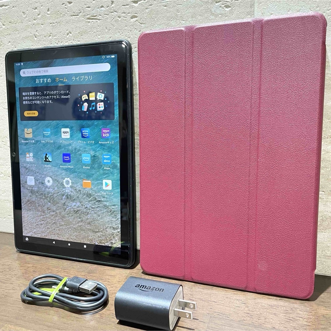 Amazon fire HD 10 第11世代 32GB 品 赤カバー付