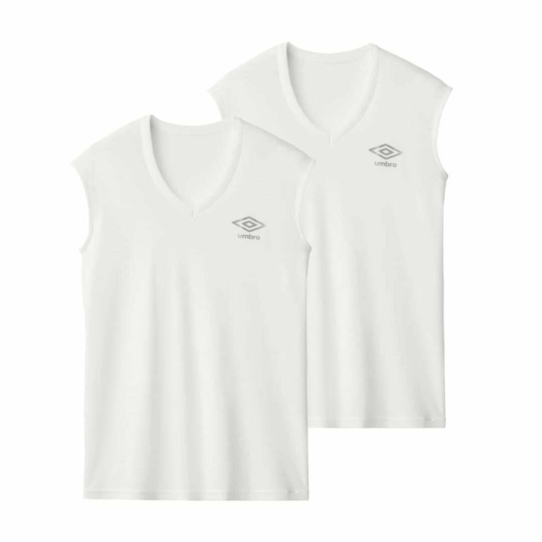 [アンブロ] Tシャツ Ｖネックスリーブレス 綿混 吸汗速乾 2枚組 ボーイズ