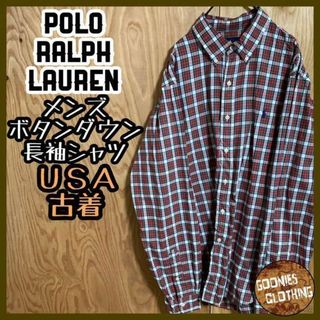 USA 90s◯ラルフローレン ボタンダウンシャツ ホワイト メンズ3XL