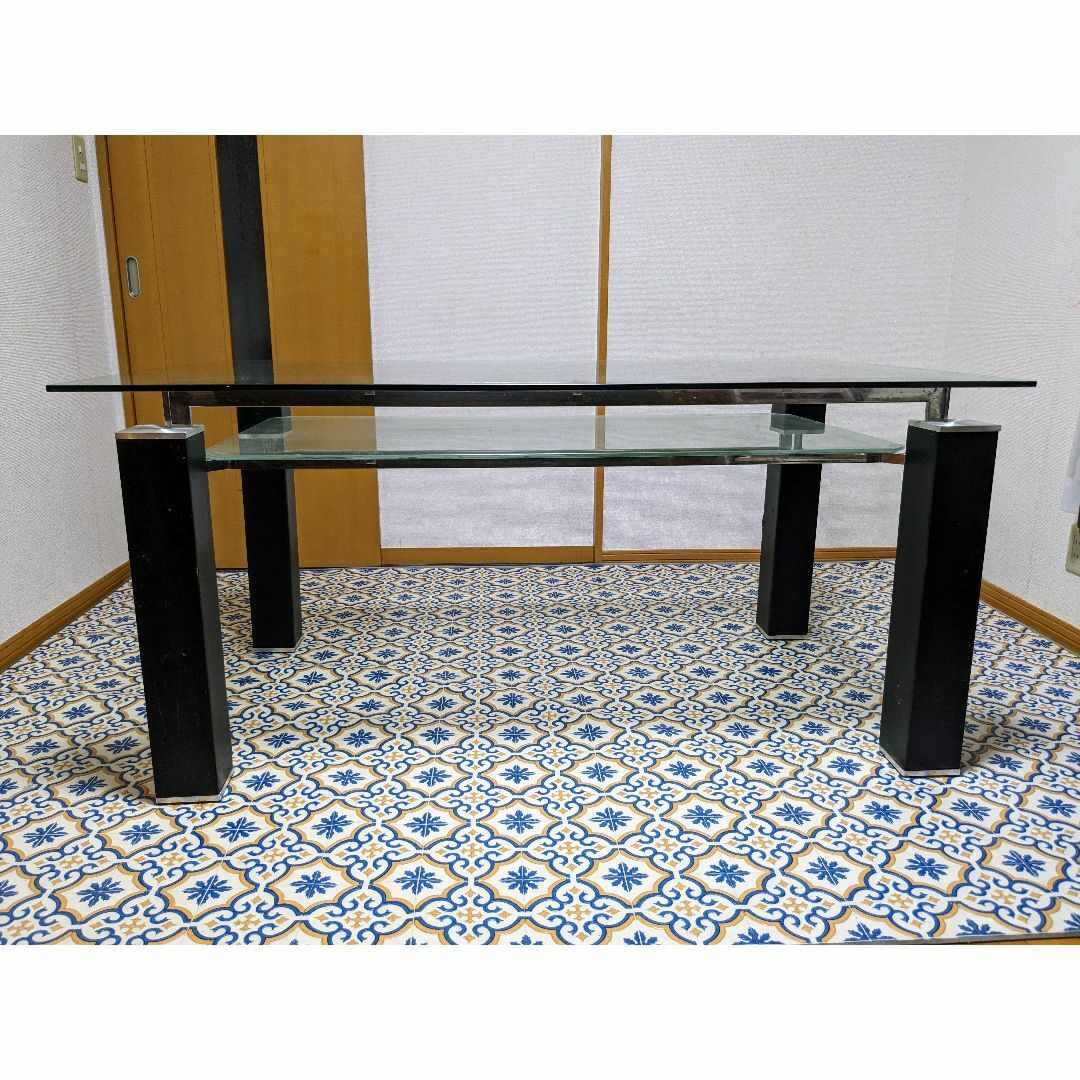 ニトリ ニューヨーク ガラス ダイニング テーブル-