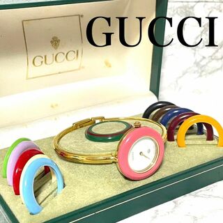 グッチ(Gucci)の稼動品　GUCCI グッチ　チェンジベゼル　12色　バングル　腕時計(腕時計)