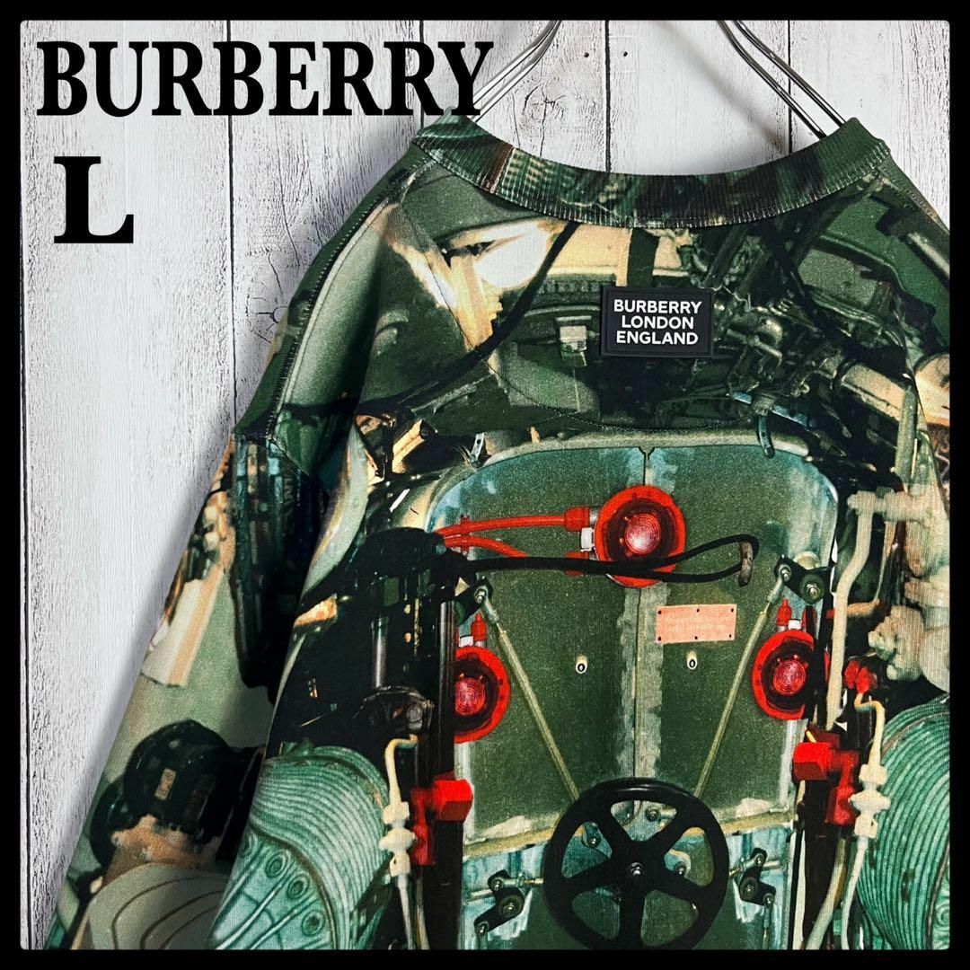 BURBERRY - 【人気Lサイズ】バーバリー☆総柄入りスウェット ティッシ