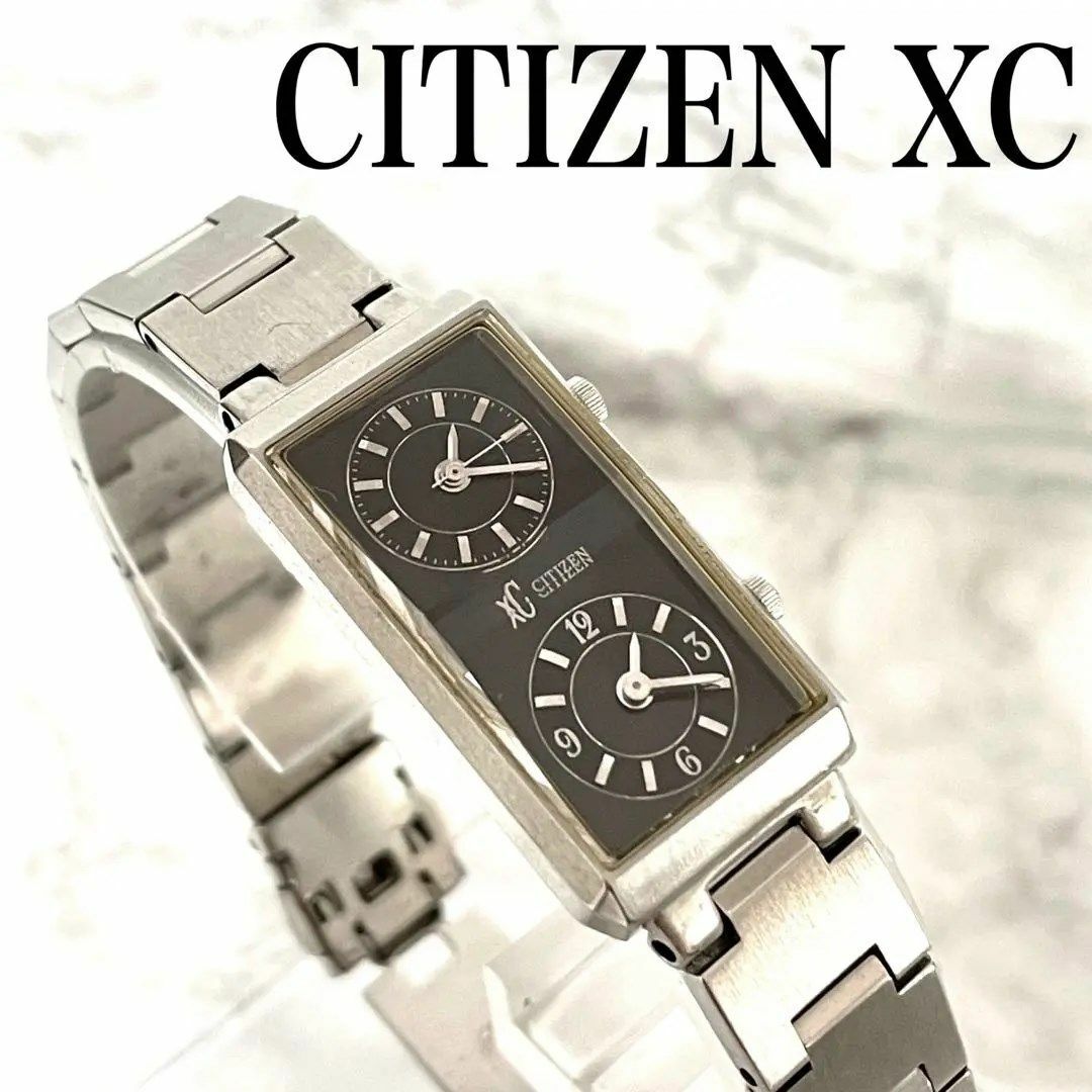 稼動品　廃盤　CITIZEN XC ダブルフェイス　腕時計　カットガラスのサムネイル