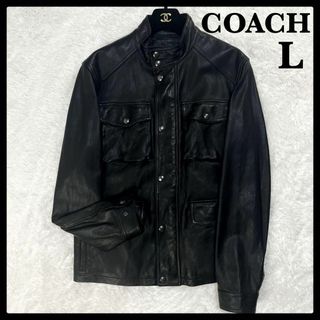 コーチ(COACH)の【人気Lサイズ】コーチ☆レザージャケット ライダース シープスキン ラムレザー(レザージャケット)