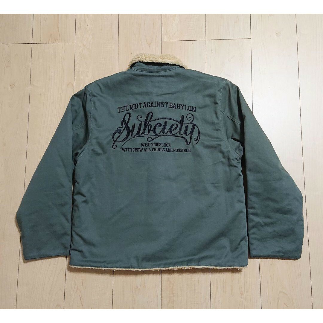 M 新品 Subciety ボアジャケット デッキジャケット カーキ