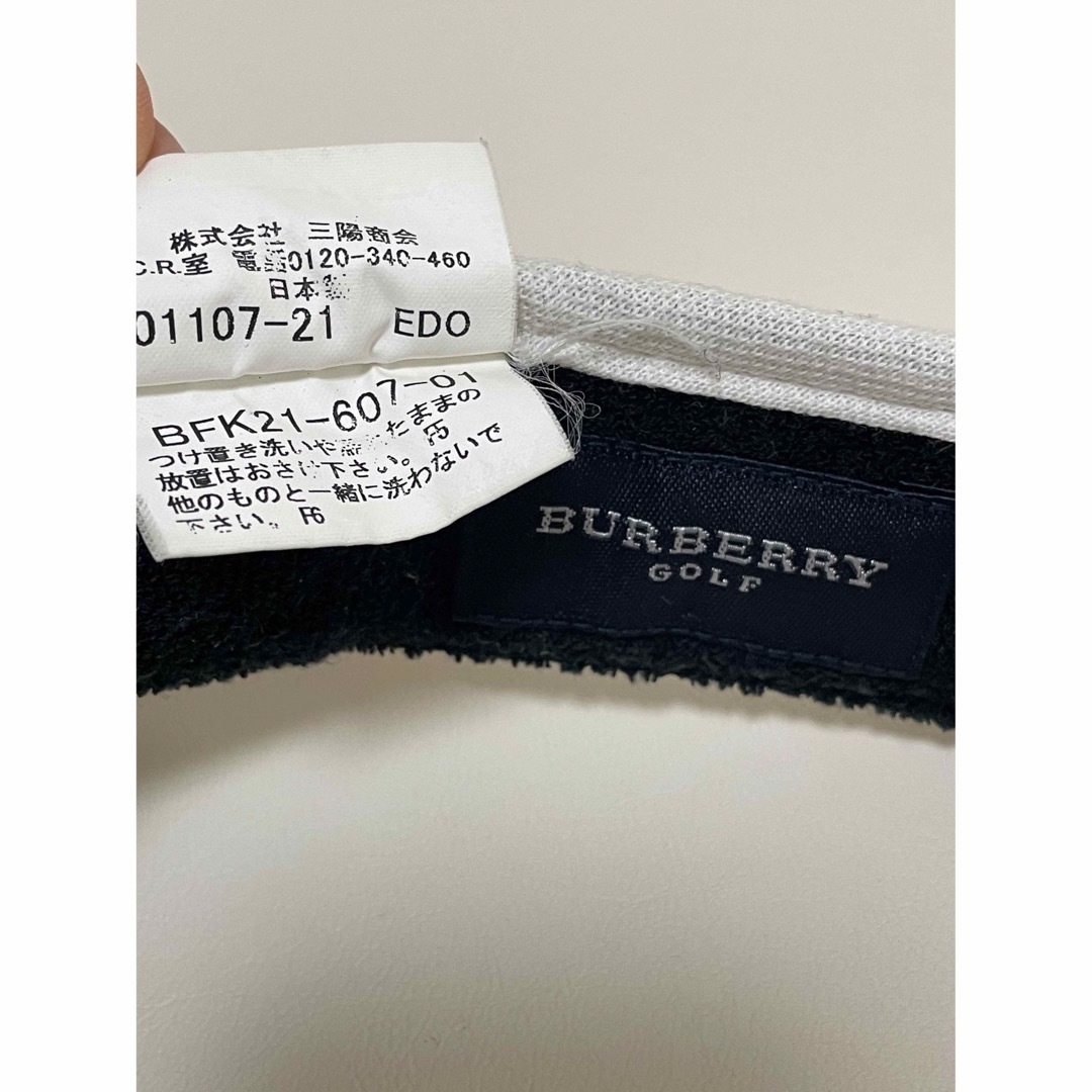 BURBERRY(バーバリー)のBURBERRY GOLFバーバリーゴルフ　帽子　サンバイザー メンズの帽子(サンバイザー)の商品写真