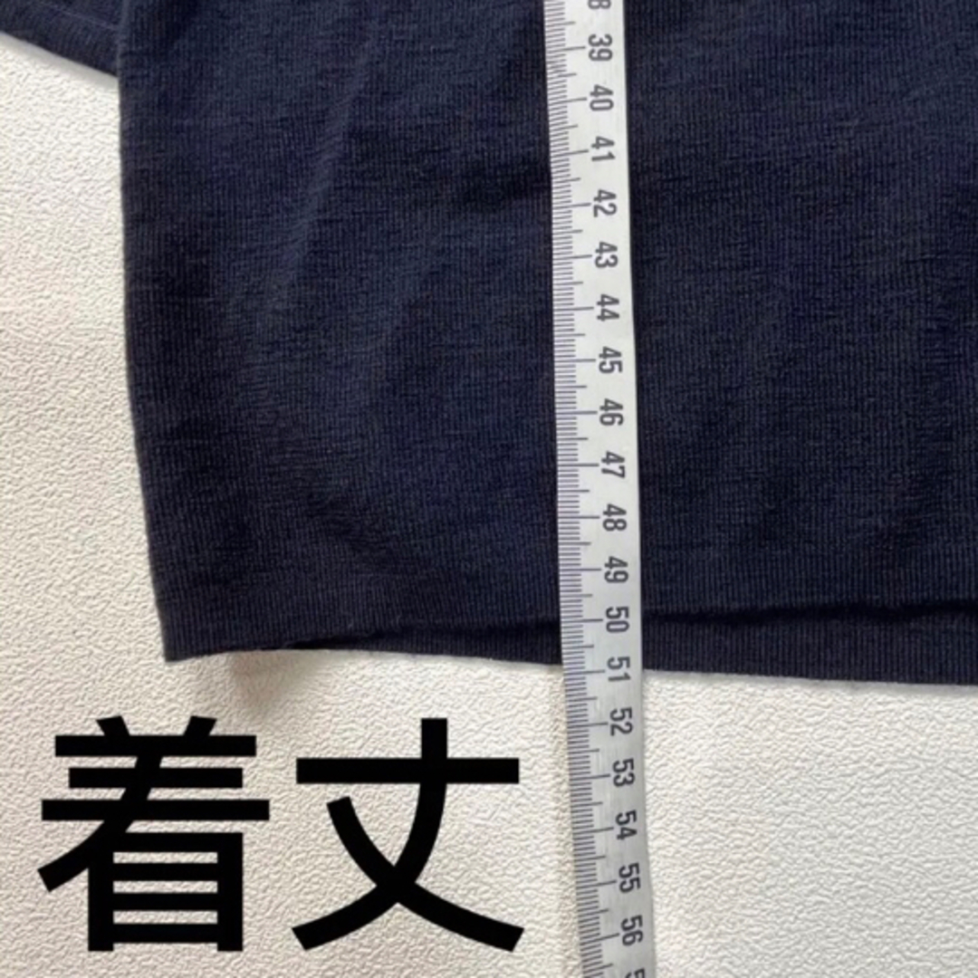 FOXEYフォクシー 半袖ニットトップス ブラウス 極美品 サイズ40 ネイビー
