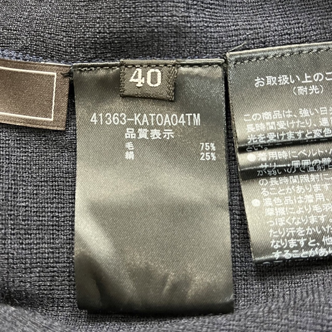 FOXEYフォクシー 半袖ニットトップス ブラウス 極美品 サイズ40 ネイビー