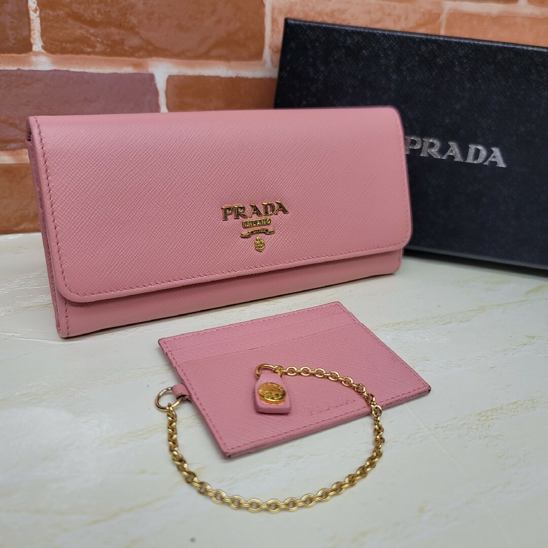 PRADA☆鑑定済☆サフィアーノ1MH132 PETALO ピンク プラダ財布