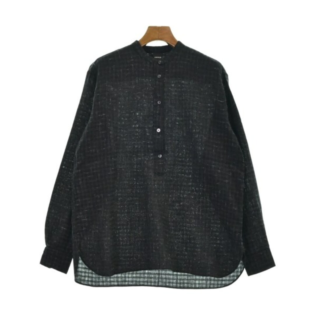 ASPESI アスペジ カジュアルシャツ 40(M位) 黒xグレー(チェック)