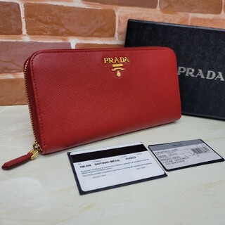 プラダ サフィアーノ 財布レディースレッド/赤色系の通販 点