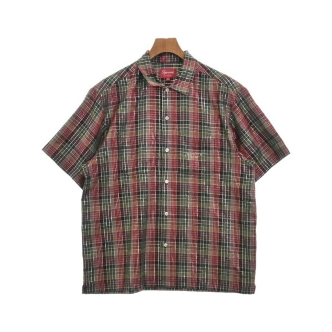 Supreme - Supreme シュプリーム カジュアルシャツ M 赤x緑xシルバー
