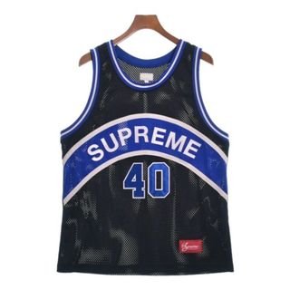 Supreme - Supreme シュプリーム タンクトップ L 青x黒x白 【古着