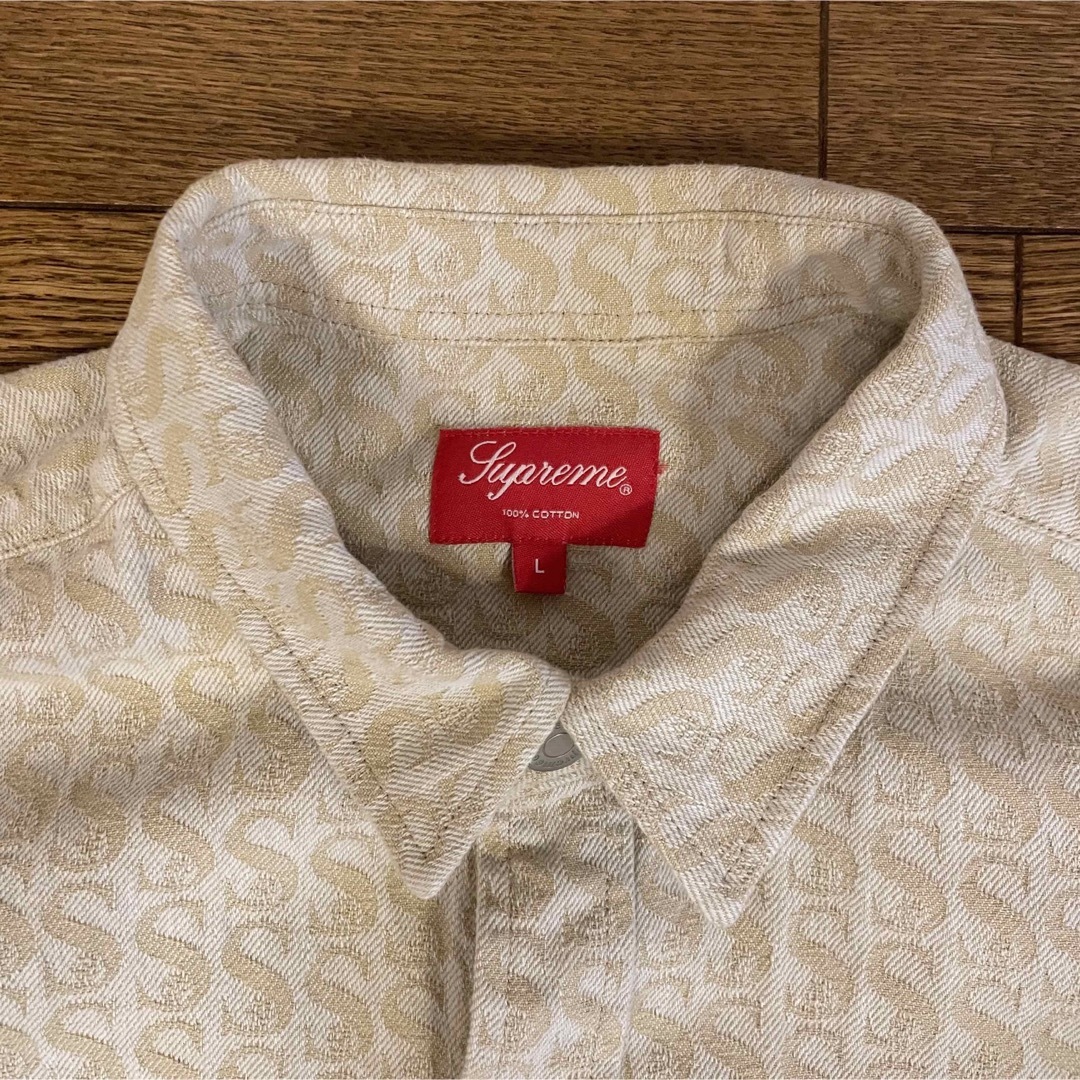 Supreme Monogram Denim Shirt "Tan"
