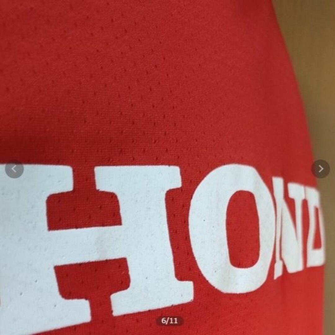 ホンダ(ホンダ)のホンダノースリーブTシャツF　超美品　赤メッシュ　HONDA　ビブスタンクトップ スポーツ/アウトドアのスポーツ/アウトドア その他(その他)の商品写真