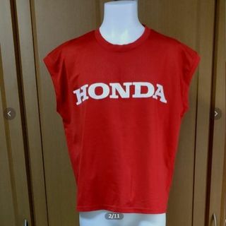 ホンダ(ホンダ)のホンダノースリーブTシャツF　超美品　赤メッシュ　HONDA　ビブスタンクトップ(その他)