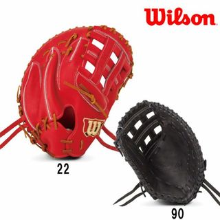 ウィルソン(wilson)の【新品、希少、付属品】ウイルソン(Wilson)　硬式　ファーストミット　黒(グローブ)