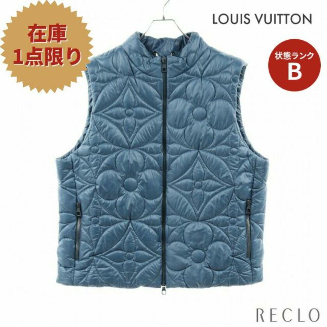 LOUIS VUITTON(ルイヴィトン)のLVSEパデッドモノグラムフラワー ジレ ベスト ブルー 中綿 メンズのジャケット/アウター(その他)の商品写真