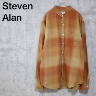 スティーブンアラン(steven alan)のSteven Alan オンブレチェック バンドカラー ネルシャツ(シャツ)