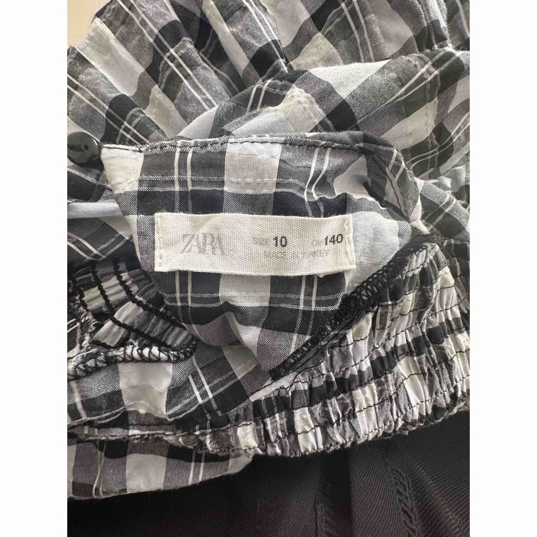 ZARA(ザラ)のチェックワンピース キッズ/ベビー/マタニティのキッズ服女の子用(90cm~)(ワンピース)の商品写真