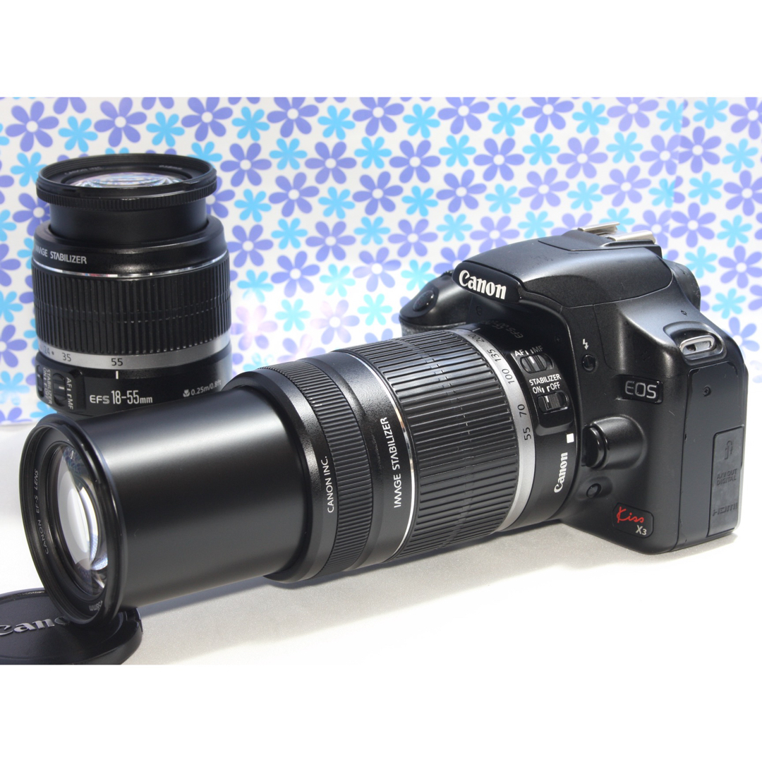 ❤️ド迫力の300mm超望遠❤️CANON KISS X3 ダブルレンズ❤️-