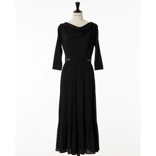 ハーリップトゥ(Her lip to)のPerugia Drape Neck Pleated Dress(ロングワンピース/マキシワンピース)