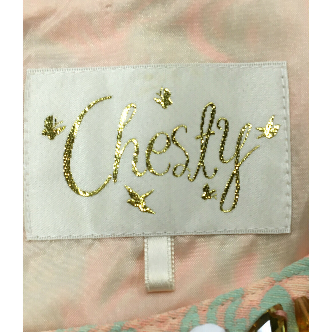 Chesty(チェスティ)の美品 チェスティ Chesty ジャガードビジューワンピース レディース 0 レディースのトップス(ベスト/ジレ)の商品写真