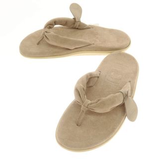 【中古】【未使用】ライト WRYHT × ISLAND SLIPPER スエード トングサンダル ベージュ【サイズ7】【レディース】(サンダル)