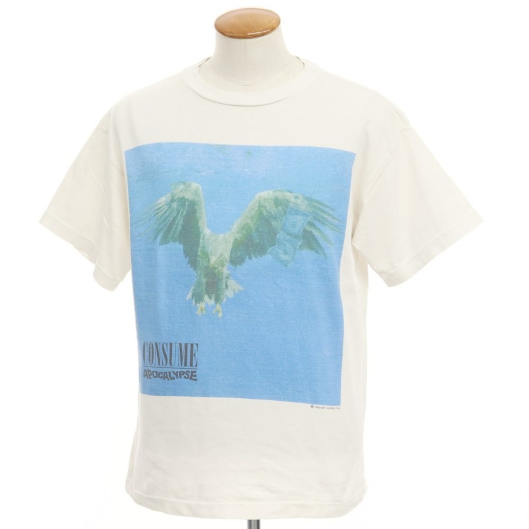 セント マイケル SAINT Mxxxxxx 2023年秋冬 × FORSOMEONE コットン 半袖 クルーネック Ｔシャツ オフホワイト【サイズM】【メンズ】