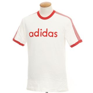 アディダス(adidas)の【中古】アディダス adidas ADIDAS BECKENBAUER MIG 50TH ANNIVERSARY コットン 半袖Ｔシャツ ホワイトxレッド【サイズO】【メンズ】(Tシャツ/カットソー(半袖/袖なし))