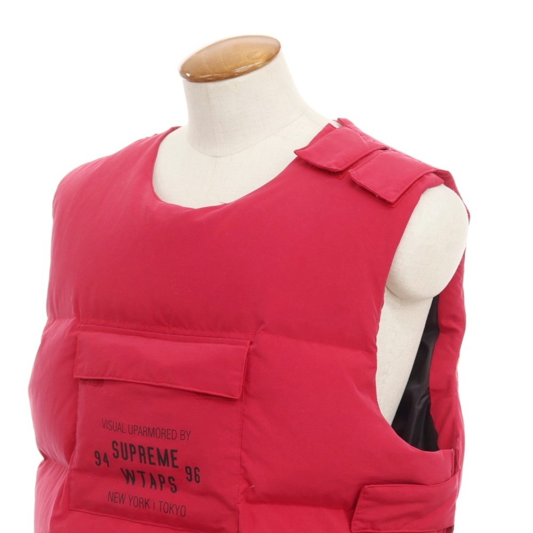 シュプリーム Supreme 2021年秋冬 WTAPS Tactical Down Vest コラボ ナイロン ダウンベスト レッド系【サイズM】【メンズ】