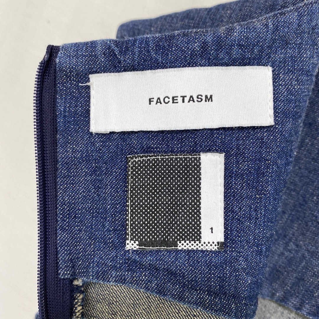 ☆FACETASM　ファセッタズム　ノースリーブワンピース　デニム　変形　アシメ