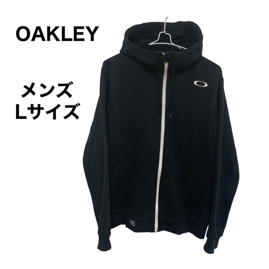 新品 OAKLEY オークリー ジップアップ パーカー ブラック ロゴ入り-